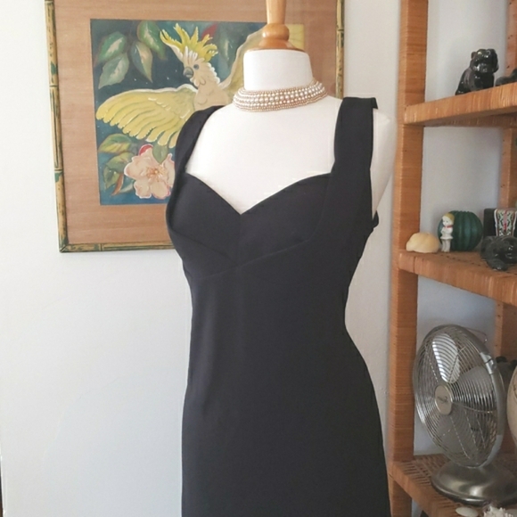 Vintage 90's Frederick's Of Hollywood Bodycon Black Dress Size XL - Picture 2 of 11